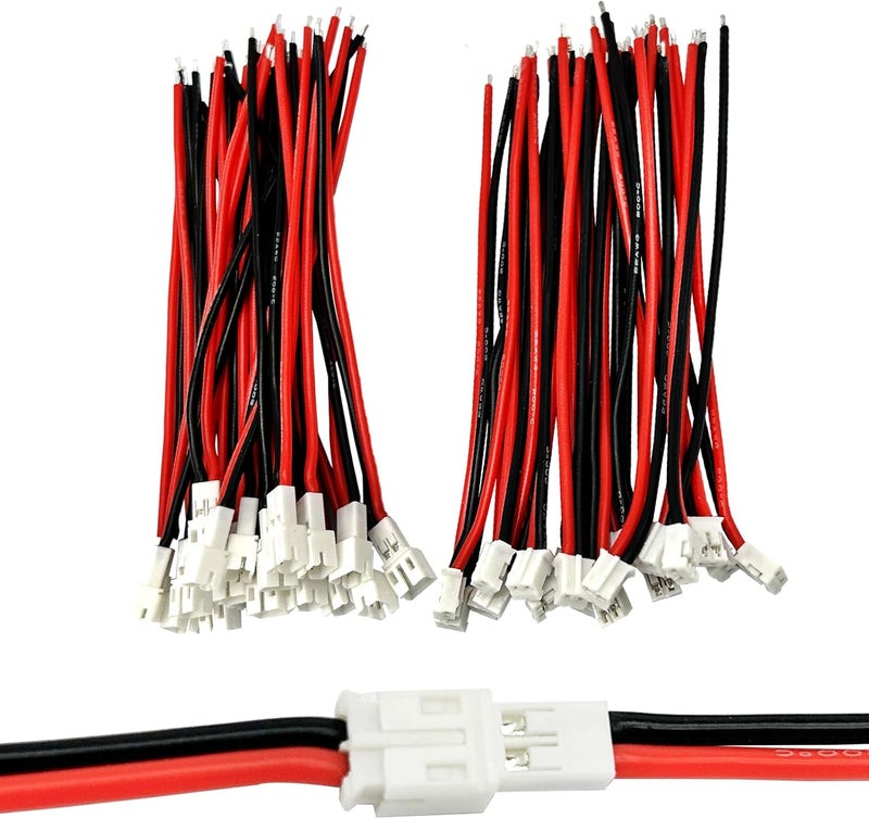 FLY RC 20 Pairs Jst PH 2.0 mm 22AWG 2Pin Pitch Plug Connector for Battery H67 H36 Blade Inductrix E010 E013 - Image 1